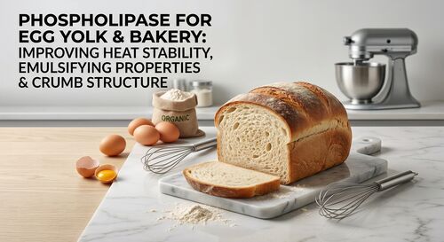 Phospholipase pour le jaune d'œuf et la boulangerie: améliorer la stabilité thermique, les propriétés émulsifiantes et la structure des miettes
