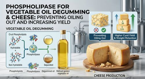 Phospholipase pour le dégommage des huiles végétales et le fromage : prévention de la séparation huileuse et augmentation du rendement