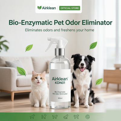 Un bon prix. Airklean KDN01 Éliminateur bio-enzymatique d’odeurs d’animaux de compagnie Liquide de désodorisation d’extrait de fermentation à cellules complètes en ligne